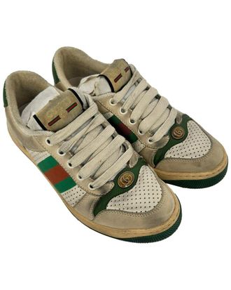 Gucci Womens Leather Screener Trainer (Authentic Pre-Loved)