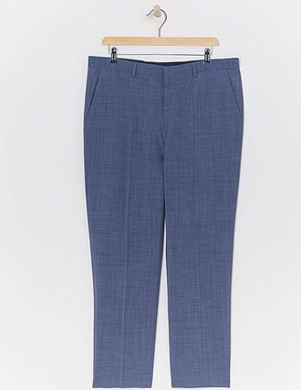 HUGO BOSS Blue Wool Mix Suit Trouser