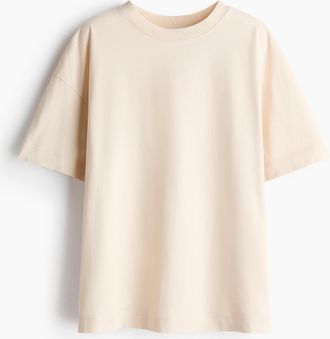 H&M Oversized T-Shirt - Hellbeige