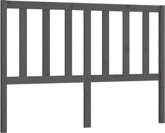 vidaXL Cabecero De Cama Madera Maciza De Pino Gris 156x4x100 Cm Vidaxl