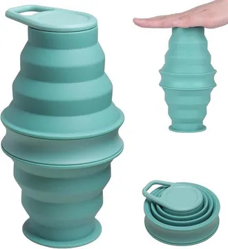 OEM 5 Botellas De Agua Plegables De Silicona, 500 Ml, Sin Bpa, Botella De Agua Plegable, Botella De Agua Deportiva Port&aacute;til Para Exteriores, Viaje