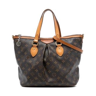 Louis Vuitton Pre-owned Tote Bags, female, Brown, Size: ONE SIZE Pre-owned Printed Leather Satchel