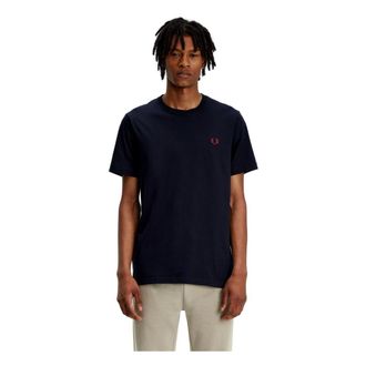 Fred Perry Hombre, Camisetas, Azul, Talla: XL