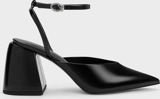 Charles & Keith Chunky Heel Ankle-Strap Pumps