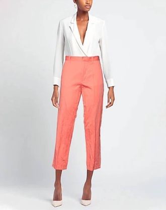 Dsquared2 High Waist Cropped Straight Leg Pants In Coral