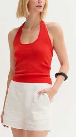 Crescent Halter Knit Top in Poppy at Nordstrom, Size Medium