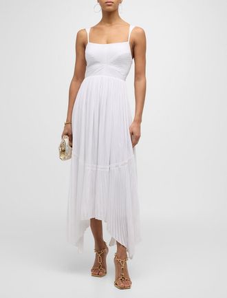 Ramy Brook August Pleated Handkerchief Dress