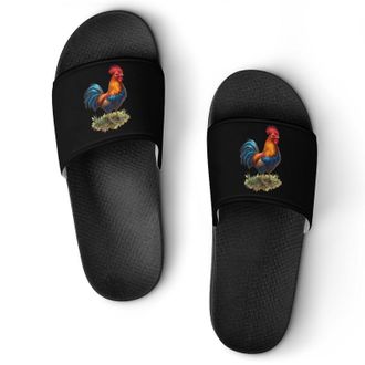 Generic Rooster Colorful Shower Shoes Slipper for Women Men Beach Slippers Quick Drying Non Slip Open-Toe Sandals
