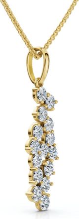 Pompeii3 1/3Ct Cascading Diamond Pendant Necklace 14k Gold Lab Grown