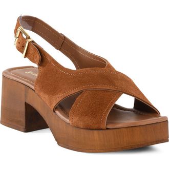 Seychelles Heart Of Gold Slingback Platform Sandal in Brown at Nordstrom, Size 7.5