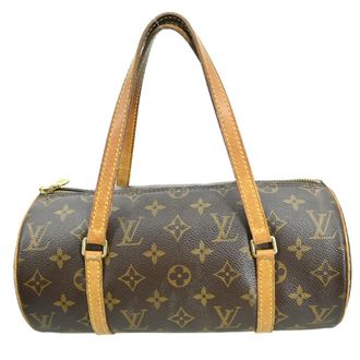 Louis Vuitton Papillon Handbag Monogram Canvas Brown Canvas Handbag (Pre-Owned)