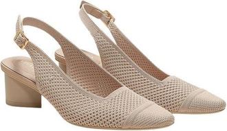 Vivaia Pointed-Toe Slingback Sandals in Almond at Nordstrom, Size 7.5