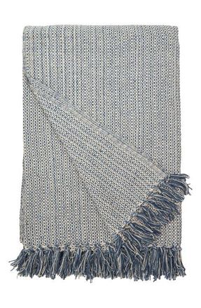 Pom Pom at Home Julian Oversize Cotton Throw Blanket in Blue Grey at Nordstrom
