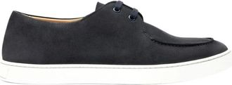Scarosso Blauwe Nubuck Leren Veterschoenen - Heren - Veterschoenen - Blauw - 41 EU - Leer - Schoenen