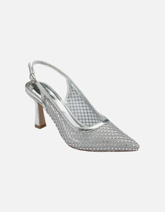 Lotus Womens Phoenix Womens Slingback Court Shoes - Silver Synth - Size: 5