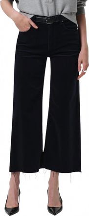 Citizens Of Humanity Lyra Crop Wide Leg Crop Corduroy Jeans In Navy