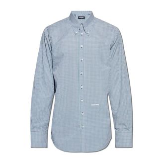 Dsquared2 Geruit Overhemd - Heren - Casual Overhemden - Veelkleurig - M - Katoen - Overhemden