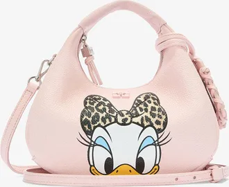 Ganni Pink Daisy Duck Mini Hobo Bag in