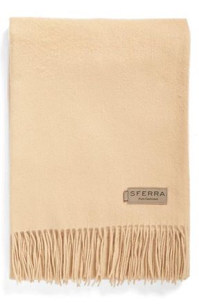 SFERRA Dorsey Throw in Almond at Nordstrom