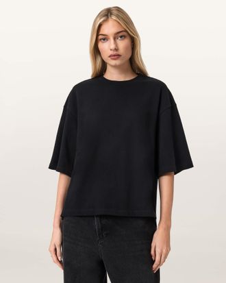 AllSaints Cotton Esme Amelie Oversized T-Shirt, Size: XS