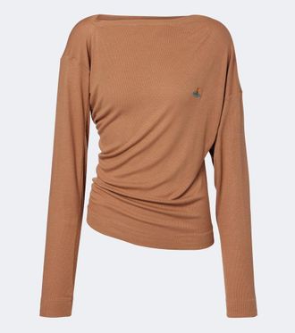 Vivienne Westwood Draped ribbed-knit top