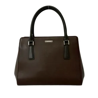 Burberry Brown Leather Handbag Tote Bag (Pre-Owned)