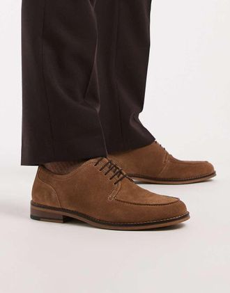 Asos Scarpe stringate in camoscio color fungo-Neutro