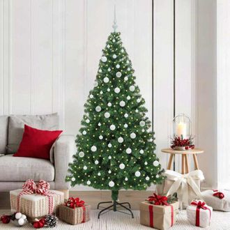 vidaXL &Aacute;rbol De Navidad Artificial Verde 180 Cm Pvc Y Acero Y Pl&aacute;stico