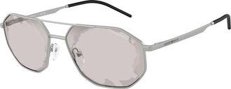 Emporio Armani EA2147 30157F Mens Sunglasses Silver Size 58