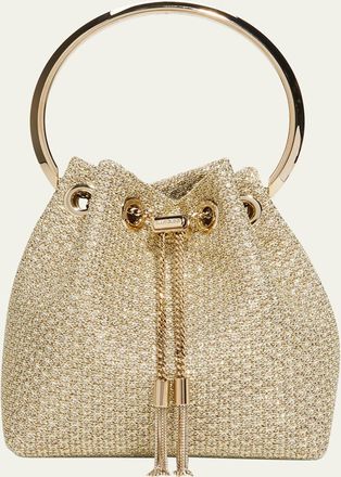 Jimmy Choo London Bon Bon Metallic Bucket Bag