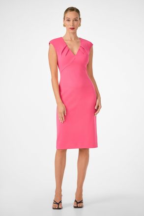 Trina Turk Vibrant V-Neck Midi Dress