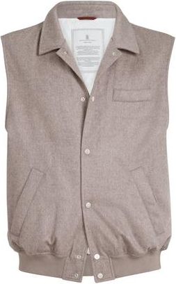Brunello Cucinelli Cashmere flannel vest in Brown at Nordstrom, Size 60 It
