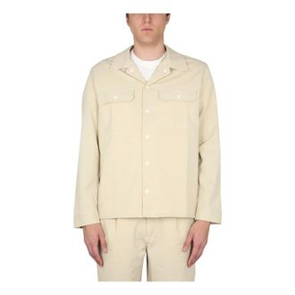 Howlin Overhemden, Heren, Beige, XL, Katoen, Magic Work Shirt