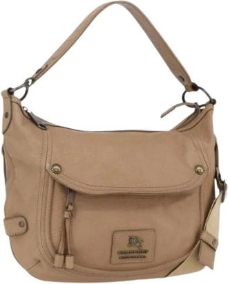 Burberry Pre-owned Shoulder Bags, female, Brown, Size: ONE SIZE Pre-owned Leather Shoulder Bag