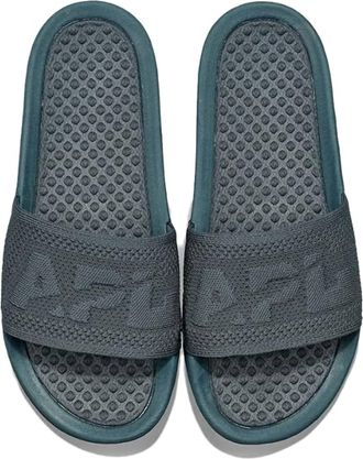 Athletic Propulsion Labs Womens Big Logo Techloom Slide Sandal In Midnight Jungle