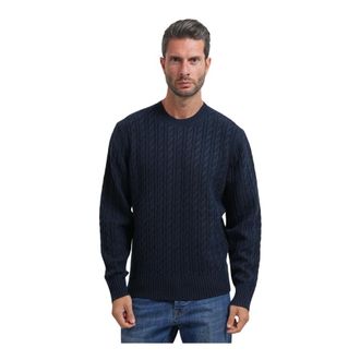 HUGO BOSS Su&eacute;ter de punto trenzado H-Furlan - Knitwear - Hombre - Azul - 3XL
