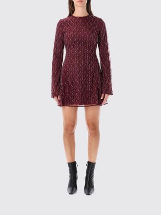 Rotate Abito midi in crochet di poliestere riciclato con spalle scoperte