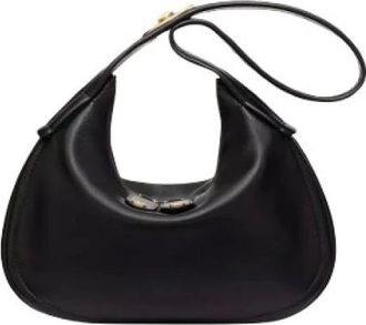 Valentino Pre-owned Shoulder Bags, female, Black, Size: ONE SIZE Pre-owned Ruffle Hobo