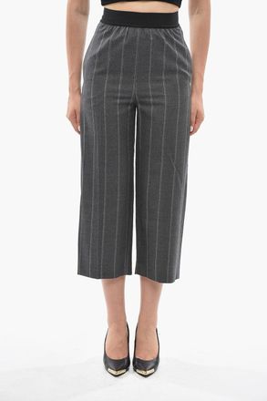 Stella McCartney Pantaloni in Lana a Righe Lurex con Elastico in Vita Stella McCartney