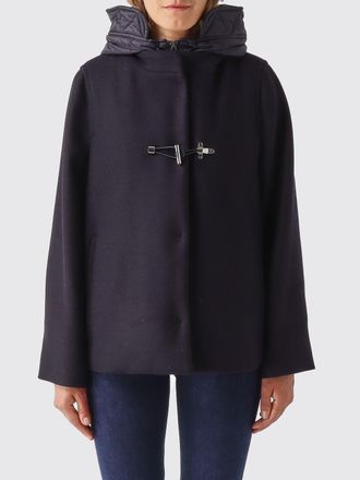 Fay Short Hooded Coat in Wool and Cashmere Blend with Toggles
