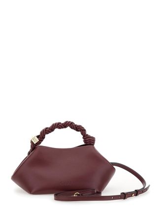Ganni Womens Handbag Bou Piccola Red Leather Smooth Handbags Hand Bags