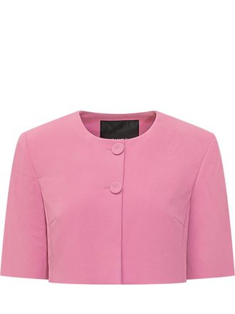 Pinko Pink Round Neck Crop Jacket