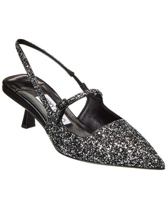 Jimmy Choo London Didi 45 Glitter Slingback Pump