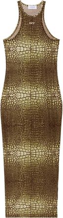 Off-white Abito Croco - Verde