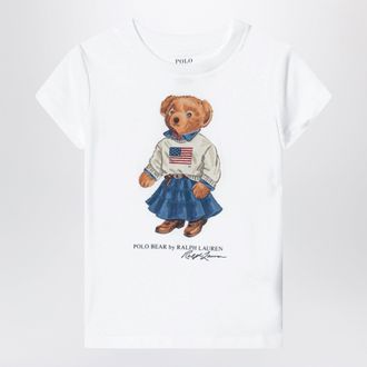 Polo Ralph Lauren T-shirt Polo Bear in cotone bianca