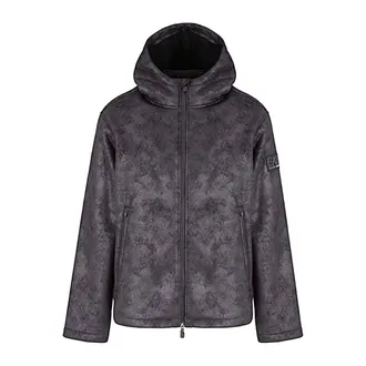 Emporio Armani Winter Jackets, male, Gray, Size: L Giubbotto