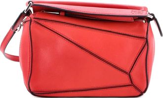 Loewe Puzzle Bag Leather Mini crossbody bag - Rood