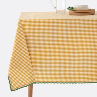 La Redoute Interieurs Tafelkleed met vichy motief, geverfd geweven katoen/linnen Trattoria