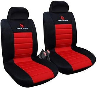 Woltu Woltu 2pz Coprisedili Anteriori Universali Auto Seat Cover Protege Sedile Rosso