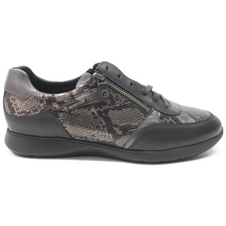 Mephisto Mephisto Monia Leather Womens Low Top Trainers - Carbon - Size:UK 7